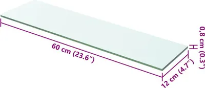 Produktbild von vidaXL Regalboden Glas Transparent 60x12 cm