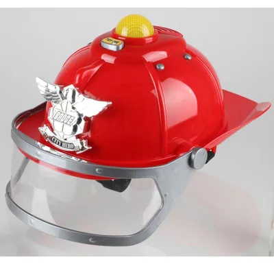 Image de 6x Casque de pompier Police Visière Costume Carnaval Lumière Son Enfants Jouets