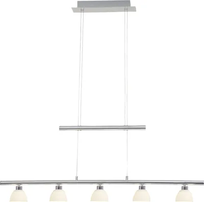 Produktbild von Brilliant Tonja LED Pendelleuchte, 5-fach 26W Warmweiß Chrom Weiß G70573/15