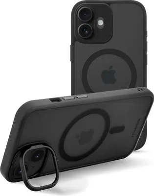 Image de Mobilize Hybrid Pro iPhone 16 Étui MagSafe Hardcase Backcover antichoc - Noir