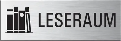 Produktbild von Schild - Leseraum  | Türschild 240 x 80 mm Aluminium selbstklebend