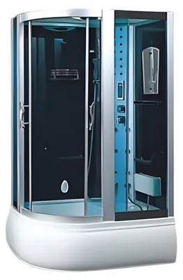 Produktbild von Eckdusche Duschraum Dusche Duschkabine Wellnessdusche Glaskabine 120x85 cm
