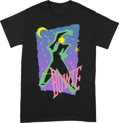 Produktbild von David Bowie - "Moonlight Dance" T-Shirt für Herren/Damen Uni BI157 (5XL) (Schwarz/Grün/Gelb/Pink)
