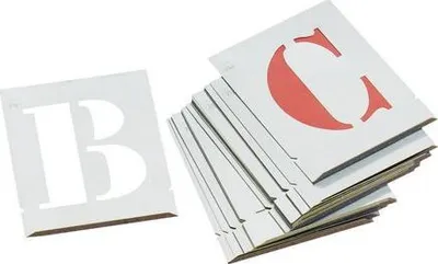 Produktbild von Schablone Alphabet Großbuchstaben Form 50mm – Das perfekte Werkzeug