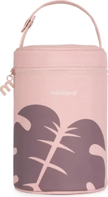 Immagine prodotto di Borsa termica Miniland Terra per thermos o bottiglie, 700 ml, rosa/foglia
