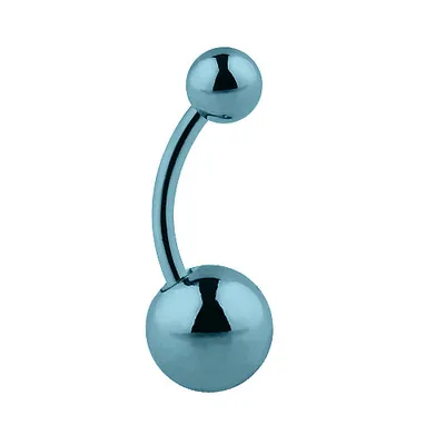 Produktbild von Taffstyle Bauchnabelpiercing Bauchnabelpiercing Banane Stecker verschiedene Größe & Farben, Hellblau / 1,6mm x 10mm / 8mm x 5mm
