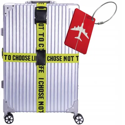 Produktbild von Korbi | Sicherheitsgurt für Reisetasche - 5 cm breit - Gelb-Schwarz - Robust und verstellbar