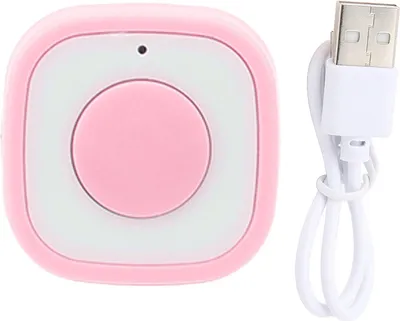 Zdjęcie produktu dla Pierścieniowy pilot zdalnego sterowania, ładowalny, przycisk Bluetooth do wyzwalania migawki aparatu, selfie, różowy