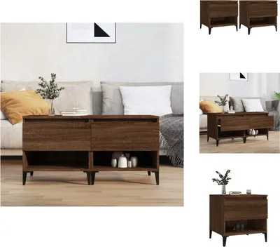 Obrázek produktu pro vidaXL Postranní stolky 2 ks. Hnědý dubový vzhled 50x46x50 cm - Odkládací stolky