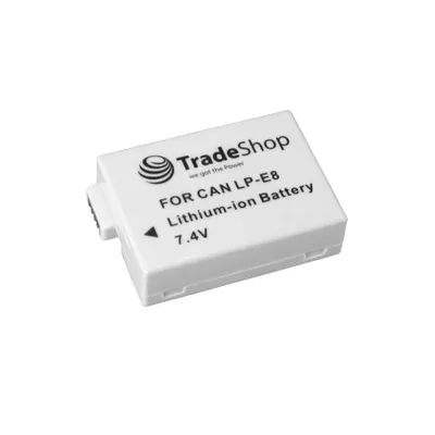 Produktbild von Trade-Shop Li-Ion Akku 7,4V 1300mAh kompatibel mit Canon EOS 700D (Kiss X7i, Rebel T5i), EOS 600D (Kiss X5 / Rebel T3i), EOS 650D (Kiss X6i / Rebel T4i)