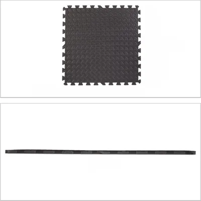 Produktbild von Mattenset 8-teilig Schwarz, EVA-Puzzlematte, Bodenschutzmatte, 60 x 60 cm, widerstandsfähig und dämpfend