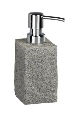 Produktbild von WENKO Seifen Spender 215 ml Desinfektion nachfüllbar Hygiene Dosierer GRANIT