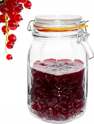 Zdjęcie produktu dla Słój Szklany 1.5L z Klamrą Kwadratowy Pojemnik Weck do Konfitur Przetworów