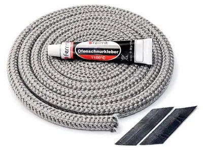 Produktbild von Türdichtung Set für Hark Kodiak Kaminofen 2m, ⌀ 10mm Ofendichtung Ersatzteil
