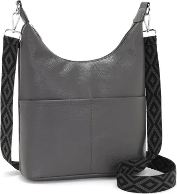 Produktbild von SOGYECS Polene Handtasche Damen Mittelgroß Crossbody Bag Schultertasche Grau