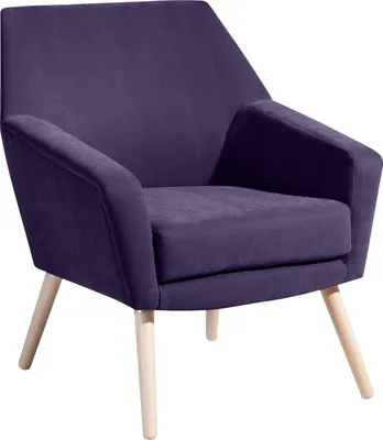 Produktbild von Max Winzer Sessel Alegro - Velourstoff violett - Maße: 67 x 71 x 81 cm