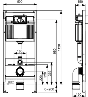 Produktbild von TECE 9400415 TECEbase WC-Set m. TECE 9400415 TECEbase mit Schwarz Matt Drückerplatte Platte