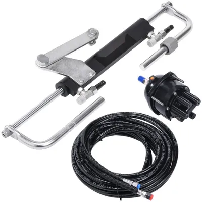 Produktbild von Hydraulisches Außenbord-Lenksystem-Set, 90 PS - Meereszylinder & Helmrohr für Boote.