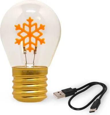 Produktbild von Legami Weihnachten Glühbirne Tischlampe - Schneeflocke
