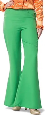 Produktbild von L320026D-46 grün Damen Schlaghose Discohose Hippiehose Gr.46