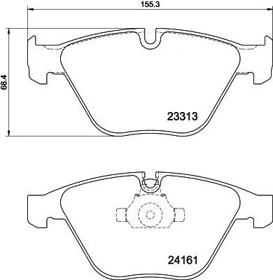 Produktbild von HELLA Bremsbeläge Satz Vorne Bremsklötze für BMW 3 Limousine (E90) 8DB 355 039-241