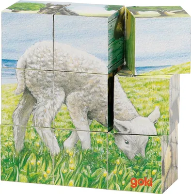 Produktbild von Würfelpuzzle Bauernhoftiere