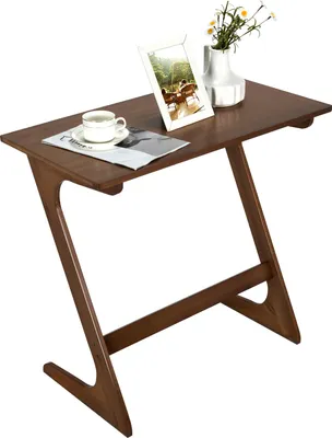 Immagine prodotto di Tavolino COSTWAY, tavolino da divano a forma di Z in bambù, tavolino per caffè e laptop, 75 x 40 x 70 cm, marrone