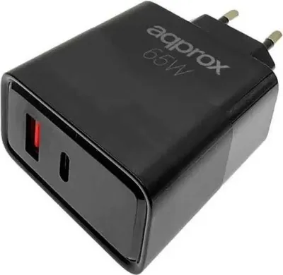 Produktbild von Approx APPUSBWALL65W, Drinnen, AC, 1 m, Schwarz