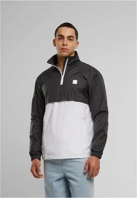 Obrázek produktu pro Bunda Urban Classics Stand Up Collar Pull Over Jacket blk/wht - S