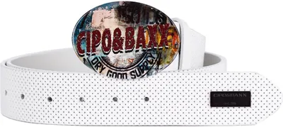 Produktbild von Cipo & Baxx Herren Gürtel CG206 White 85cm x 3,8cm