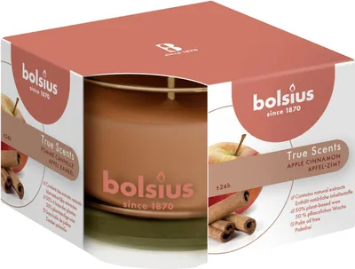 Produktbild von Bolsius True Scents Duftkerze im Glas, Apfel-Zimt, 63 x 90 cm