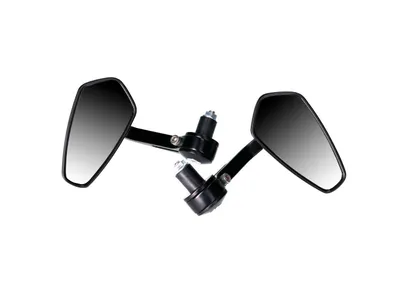 Immagine prodotto di Set di specchietti per manubri da 18 mm, alluminio nero CNC, 2 pezzi