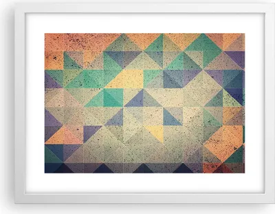 Produktbild von Gerahmtes Poster - Weißer Rahmen - Abstraktion Dreieck Muster - 40x30 cm - Wand Bild - Wanddeko - Wandbilder - Wandposter - Bilderrahmen - Bilder - Kunstdruck - Wandbild - P2WAA40x30-4287