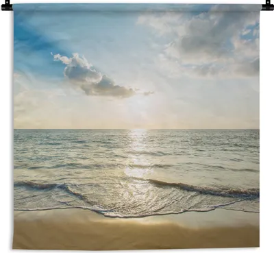 Produktbild von MuchoWow® Wandteppich Wandbehang Meer - Sommer - Strand 60x60 cm Tapisserie Dekoration Wandtuch - Dekorationen - Wand Decke