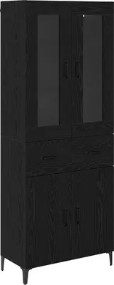 Productafbeelding van Highboard met lade Zwart Eiken 69,5 x 34 x 180 cm Bewerkt hout