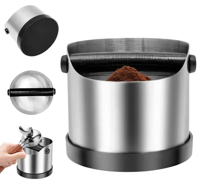Kaffee-Klopfbox 700 ml Edelstahl mit Antirutschboden