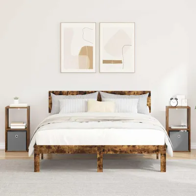 Immagine prodotto di vidaXL Comodino, set da 2 pezzi, rovere affumicato, 30,5 x 27 x 59,5 cm