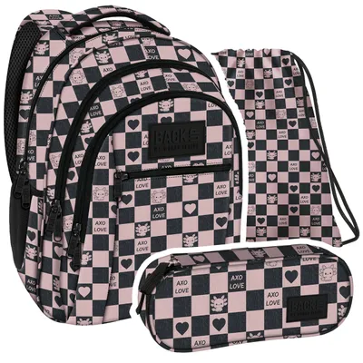 Produktbild von SCHULRUCKSACK ab der 5. Klasse mit reflektoren ergonomisch leicht für Teenager RUCKSACK Mädchen & Jungen HOHE QUALITÄT BACKUP Schulset 26L