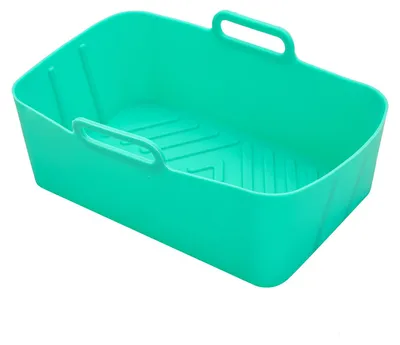 Produktbild von Silikon-Einlage für Heißluftfritteusen, lebensmittelecht, antihaftbeschichtet, hitzebeständig, wiederverwendbar, spülmaschinenfest, Frittierkorbeinsatz