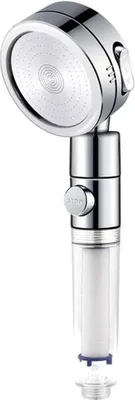 Produktbild von Hochdruck-Duschkopf, 3-Modus-verstellbarer Badezimmer-Duschkopf und Schalter zur Durchflusskontrolle, einstellbarer Winkel, wassersparende Sprühstrahlen