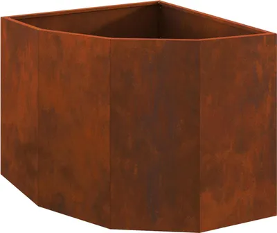 Image de vidaXL Plante d'angle Rouillé 60 x 60 x 50 cm Acier résistant aux intempéries