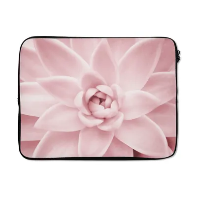 Produktbild von MuchoWow® Laptop Hülle 17 Zoll Laptoptasche Blume - Rosa - Natur - Pflanze - Zipper - Schutzabdeckung