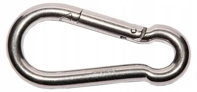 Obrázek produktu pro Hasičská karabina na lana 8x80mm DIN 5299C pozinkovaná