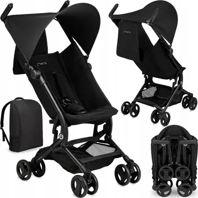 Immagine prodotto di MoMi GRACE Passeggino - Zaino, leggero 5,65 kg - Nero