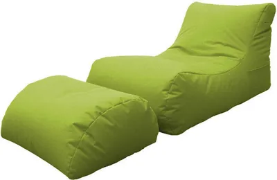 Produktbild von Moderne Wohnzimmer-Chaiselongue, Italy, Sessel mit Nylon-Fußstütze, Gepolsterter Sitzpuff für Schlafzimmer, 120x80h60 cm, Grüne Farbe