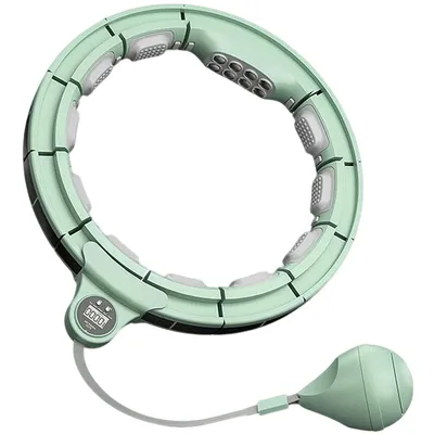 Produktbild von Hula-Hoop-Reifen Smart Hula Hoop Reifen Erwachsene mit Gewicht Kugel Zähler, Geeignet für Taillenumfang 60-120cm, grün