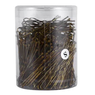 Imagen del producto de 300 unidades de clips en forma de U para el cabello, ondulados y delgados, ideales para peinados y uso en salones de belleza (color dorado, tamaño S)