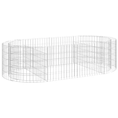 Obrázek produktu pro vidaXL Gabionové zvýšené lůžko z pozinkovaného železa 200x100x50 cm