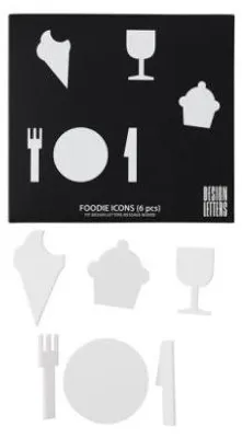 Produktbild von Design Letters Foodie Icons Weiß (Groß) (6-teilig)