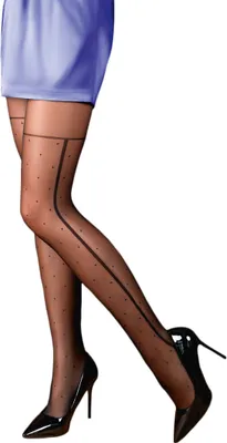 Produktbild von Giulia Strumpfhosen mit Muster gemustert Adriana ( 20N1 ) Schwarz ( 20N1 ) S